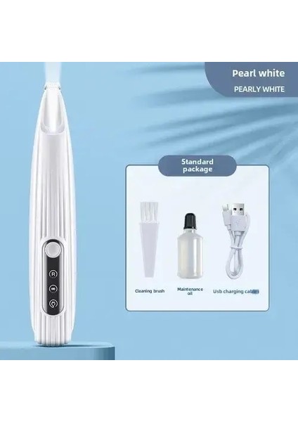 Profesyonel Köpek Tımar Clippers LED Işık LCD Ekran Pençe Için 18MM Genişliğinde Bıçağı Kesme Düşük Gürültü Kablosuz Evcil Hayvan Kılı Düzeltme Renk: Beyaz Set V1 (Yurt Dışından)