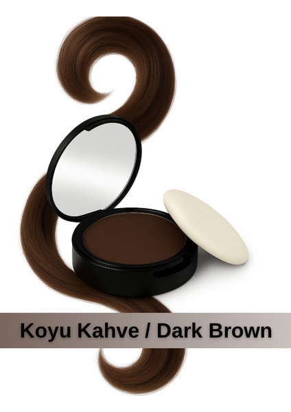 Koyu Kahve Suda Çıkmayan Saç Sakal Dolgunlaştırıcı Topik Pudra 14 gr