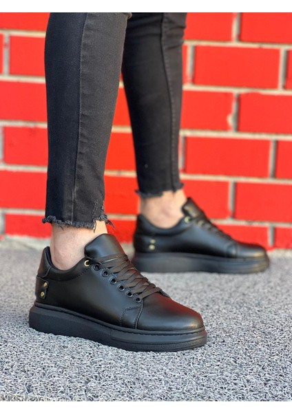 J047 Bağcıklı Ortopedik Taban Günlük Erkek Spor Sneaker Ayakkabı St Siyah fiyatları