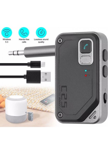 Bluetooth 5.3 Kablosuz 2in1 Verici Alıcı Ses Adaptörü 3.5mm Aux Girişli fırsatları