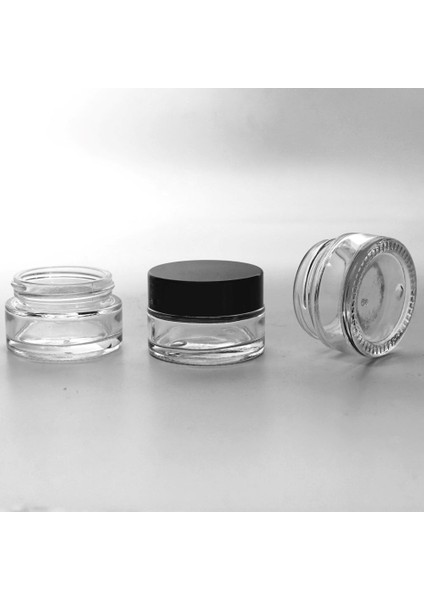 Krem Kavanozu 20 ml (5 Adet) Şeffaf Kutu