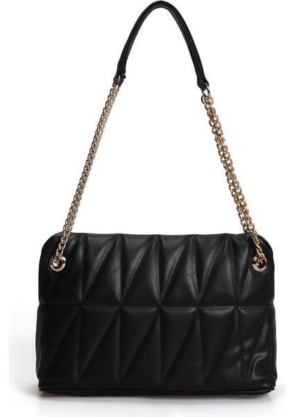 Desenli Zincir Askılı Kadın El ve Omuz Çantası