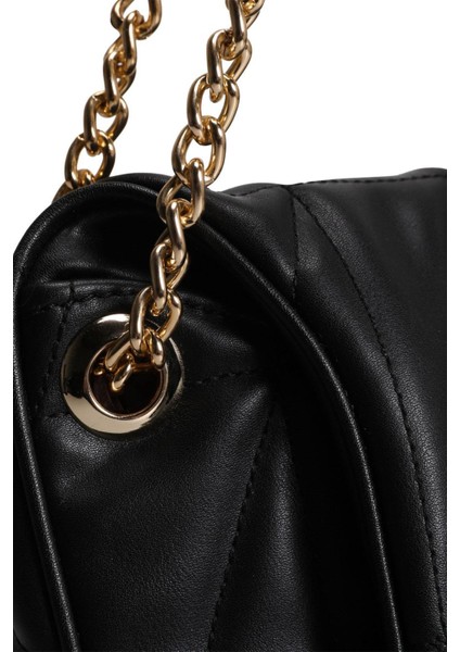 Desenli Zincir Askılı Kadın El ve Omuz Çantası