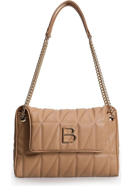 Desenli Zincir Askılı Kadın El ve Omuz Çantası