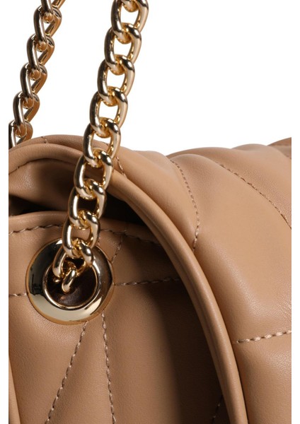 Desenli Zincir Askılı Kadın El ve Omuz Çantası