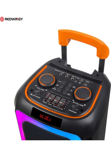 NDR-1097 | 2×8″ Woofer | Rgb LED Işık | Tekerlekli Taşınabilir Karaoke Parti Hoparlörü | Bluetooth V5.0 | Fm Radyo | Usb/sd Girişi | Tws Bağlantı