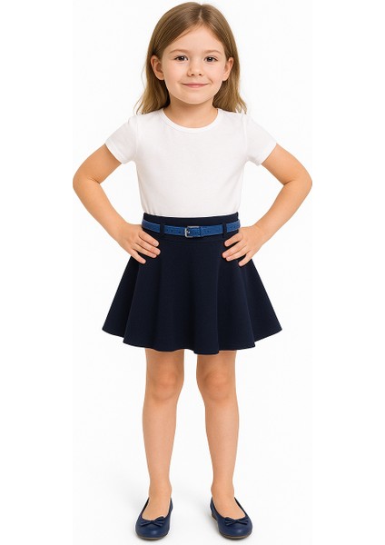 Kız Çocuk Etek Okul Için Yeni Sezon