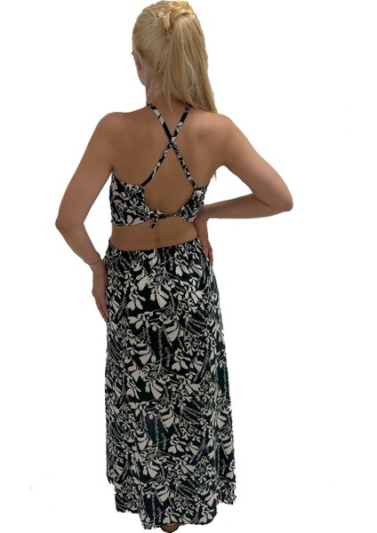 Kadınlar Için Desenli Etek - Crop Takım fırsatları