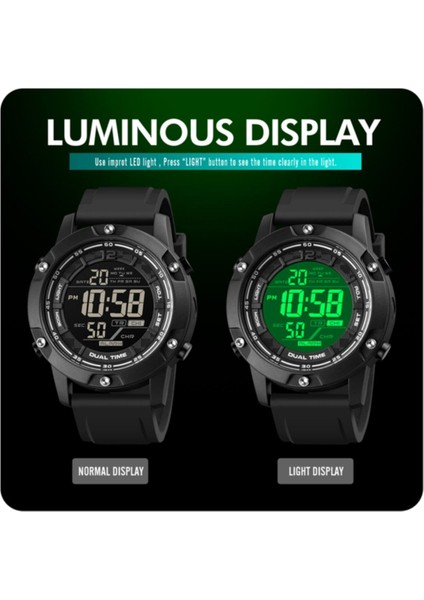 Skmei 1762 Fonksiyonel LED Işıklı Erkek Kol Saati