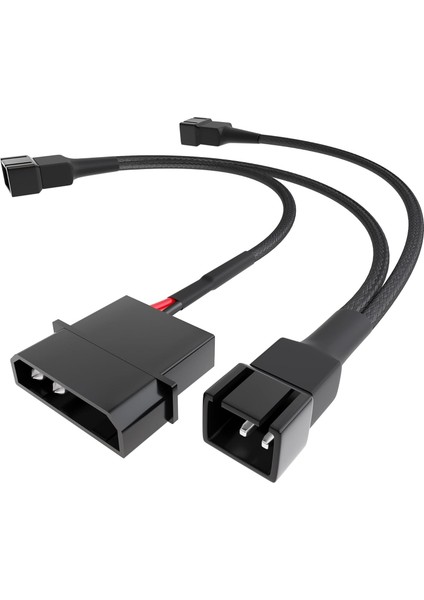 - 4 Pin Molex Fan Dağıtım Kablosu ((5,25 Inç) 5 V - 3x 3 Pin Fiş 2 Kutuplu, 20-20-20CM)