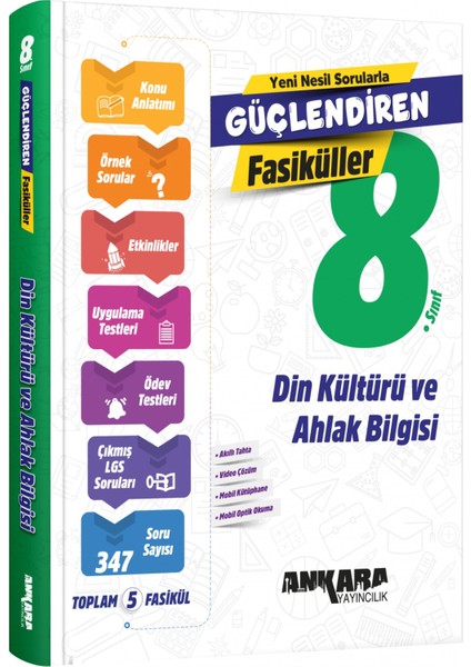 2025 8. Sınıf LGS Din Kültürü ve Ahlak Bilgisi 1-2-3-4-5 Güçlendiren Fasikül Konu Anlatımlı Soru Bankası