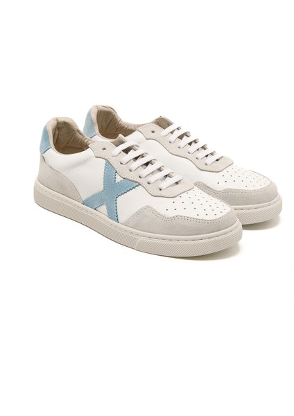 Kadın Sneaker ( Günlük) RC-25Y-006-M44 John May Beyaz Cilt-A.mavi Süet modelleri