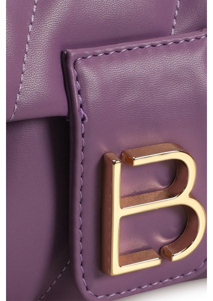 Zincir Askılı Desenli Kadın El ve Omuz Çantası