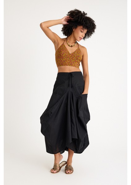 Beli Bağcıklı Cep Detaylı Şalvar Uzun Etek fiyatları