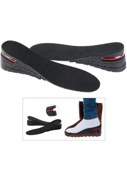 7 cm Hava Yastıklı Boy Uzatıcı Uzatma Tabanı Gizli Tabanlık Uzatan Topuk Tam Boy Ayakkabı Tabanlığı
