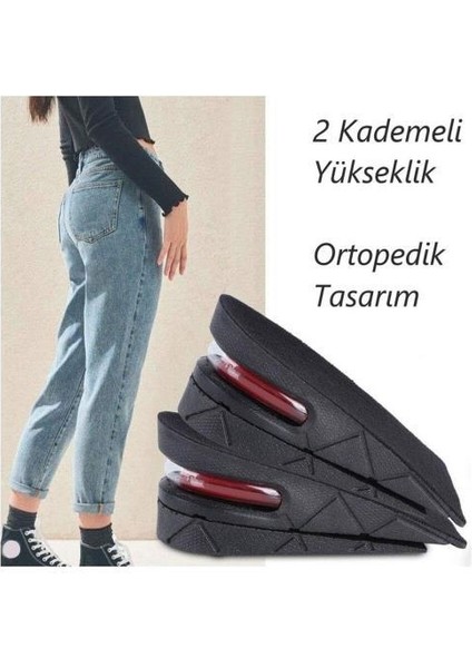 5 cm Boy Uzatıcı Tabanlık Uzama 1 Çift Boy Uzatan Tabanlık Ortopedik Topuk Yükseltici