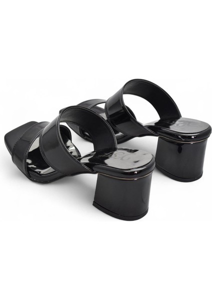 200PZ Düz Model 5cm Kadın Topuklu Terlik Ayakkabı Düğün Nişan Abiye