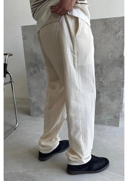 Taş Ham Keten Baggy Pantolon fırsatları