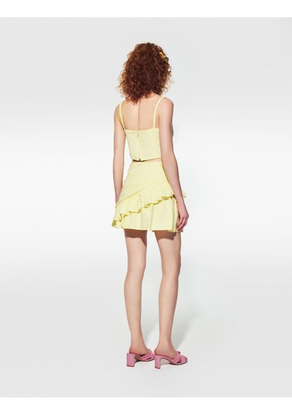 Lacie Kadın Etek Crop Takım Sarı fırsatları