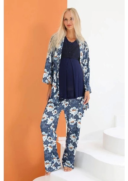 Mommysh 55714 Kadın Sabahlıklı Lohusa Pijama Takımı fiyatları