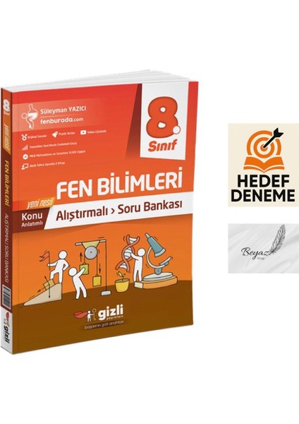 Gizli 8.sınıf Alıştırmalı Fen Bilimleri Soru Bankası Hedef Deneme
