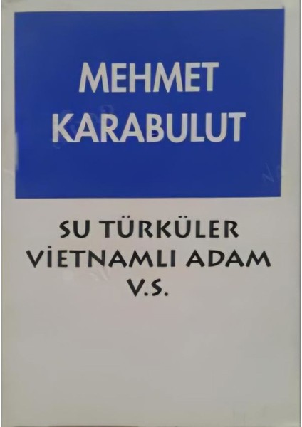 Su Türküler Vietnamlı Adam V.s - Mehmet Karabulut (1997 Basım)