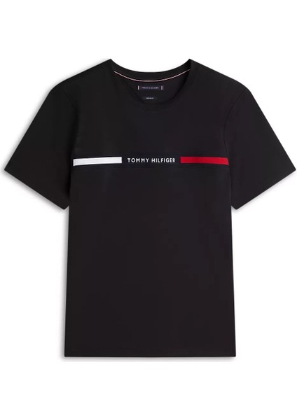 Erkek Th Yuvarlak Yaka T-Shirt - Siyah