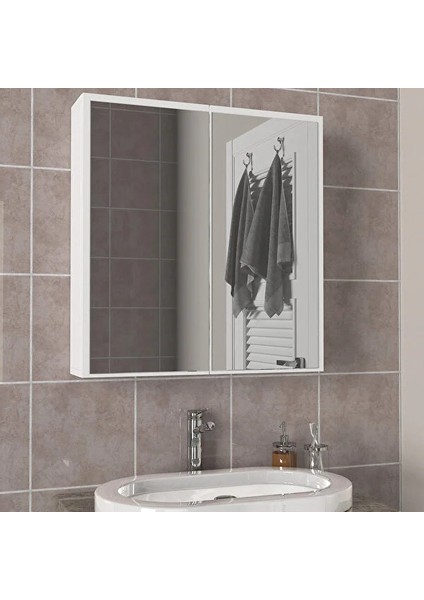 Banyo Dolabı Lavabo Üstü 3 Raflı Kurulumu Yapılmış Kullanıma Hazır Gönderim 70CM x 70CM Aynalı/aynasız Seçenekli
