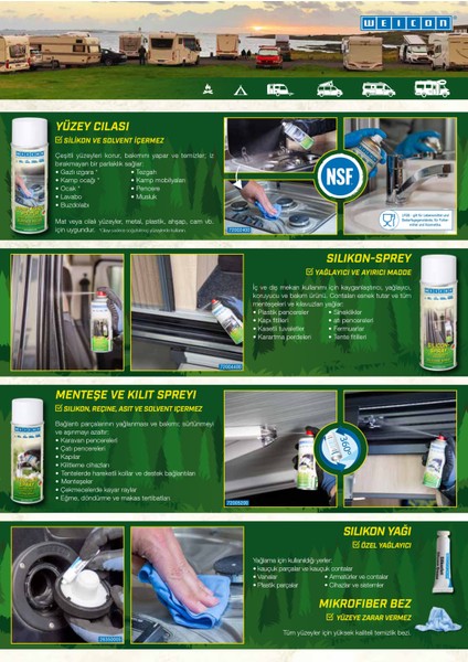 Profesyonel Kamp Karavan Temizlik ve Bakım Seti, 8 Parça