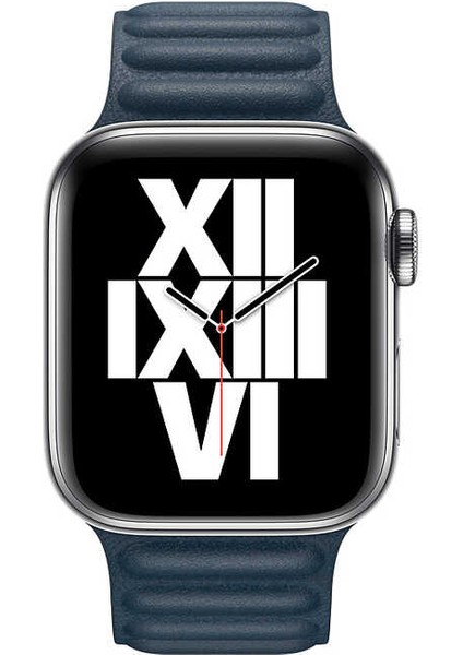 ​​​watch Ultra 49MM Kordon Uyumlu Krd-34 Deri Strap Kayış Znth - Lacivert