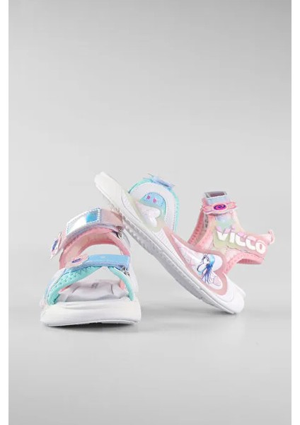 Arial Cırtlı Phlon Hafif Taban Günlük Kız Çocuk Sandalet Çok Renkli fiyatları