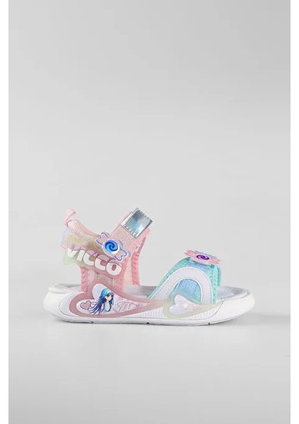 Arial Cırtlı Phlon Hafif Taban Günlük Kız Çocuk Sandalet Çok Renkli modelleri