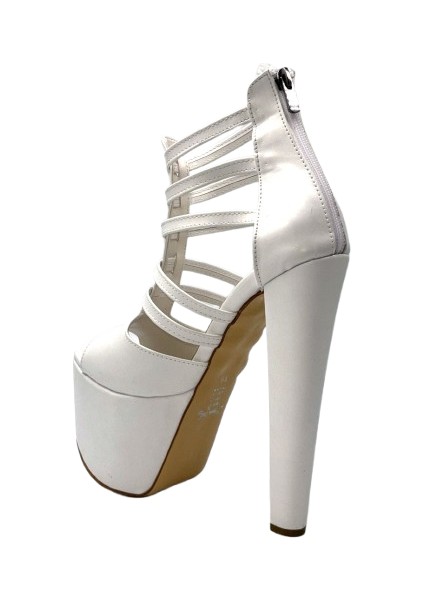 Yüksek Topuklu (18 Cm) Platform (7 Cm) Kadın Ayakkabı Beyaz fırsatları