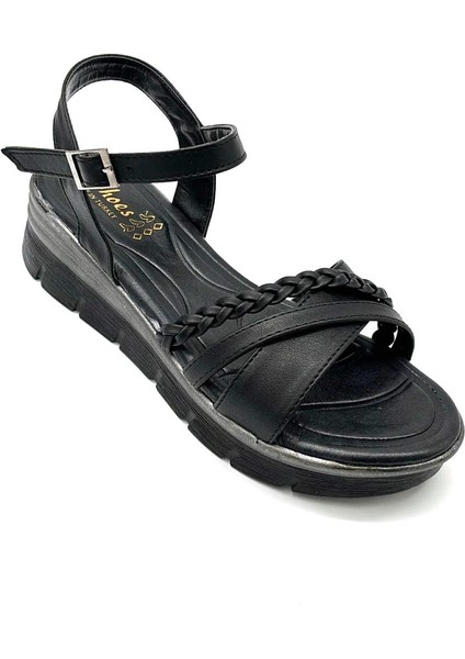 Sümbül Poli Hafif Taban Günlük Kadın Sandalet Siyah indirimleri