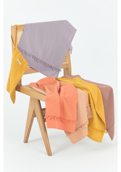 Sarı Sonbahar Hasat Bereketi Müslin Havlu Beşli Set , 45 X70 cm Çabuk Kuruyan Havlu fiyatları