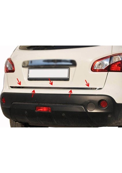 Nissan Qashqai Uyumlu 2007-2010 Krom Bagaj Alt Çıtası Paslanmaz Çelik