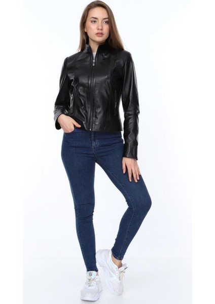 Hakiki Deri Siyah Nico Kadın Ceket fiyatları