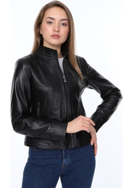 Hakiki Deri Siyah Nico Kadın Ceket fırsatları