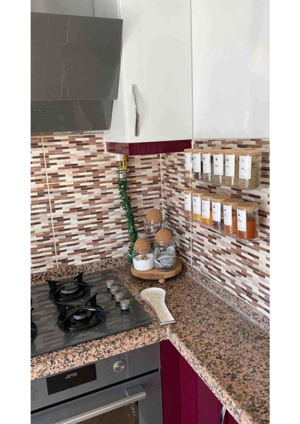 Mutfak Düzenleyici Pleksi Raf 25 cm x 10 cm + Çift Taraflı Silikonlu Bant 18MM x 2 Metre modelleri