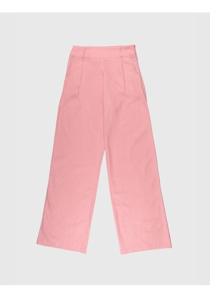 Perri Keten Pembe Kadın Pantolon