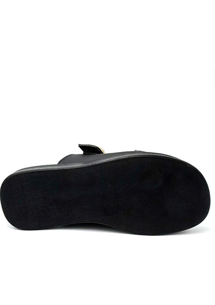(Şanzelize) Çift Cırtlı Günlük Kadın Terlik Siyah indirimleri