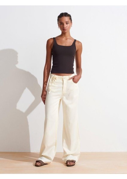 72002 Arka Lastikli Rahat Pantolon Sarı fiyatları