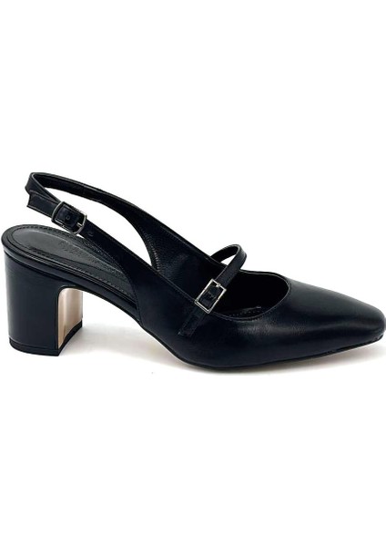 (Park Moda) Burnu Kapalı Topuklu Kadın Ayakkabı Siyah modelleri