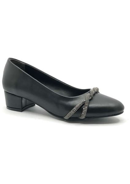 Kalın Topuklu Büyük Numara Kadın Ayakkabı Siyah modelleri