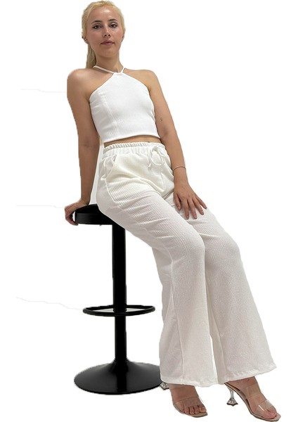 Kadınlar Için Renkli Pantolon - Crop Takım