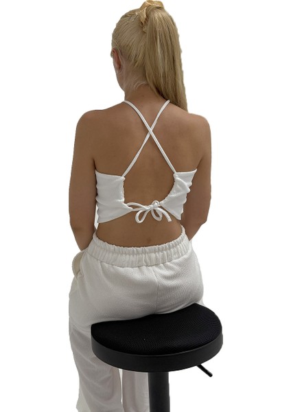 Kadınlar Için Renkli Pantolon - Crop Takım