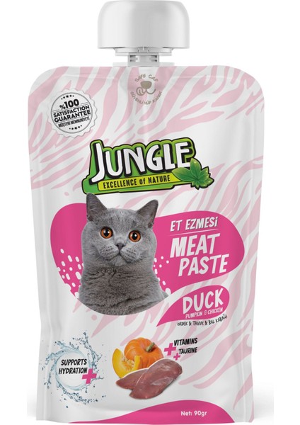 Taze Ördekli ve Bal Kabaklı Kedi Ezmesi, 10'lu, 90 gr