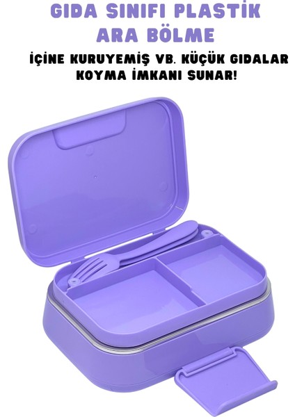 Bento 1030ML Lunchbox Yeni Koleksiyon Tek Katlı 2 Bölmeli Paslanmaz Çelik Sefer Tası Yemek Kutusu fırsatları