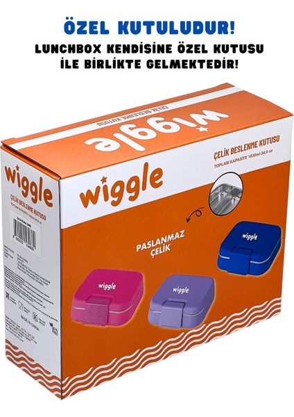 Bento 1030ML Lunchbox Yeni Koleksiyon Tek Katlı 2 Bölmeli Paslanmaz Çelik Sefer Tası Yemek Kutusu indirimleri