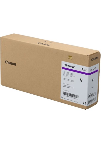 PFI-2700 V (Violet) Mor Orijinal Mürekkep Kartuş 700 Ml. (5296C001)